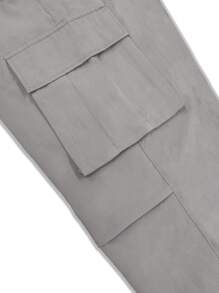 Manfinity EZcore Men Flap Pocket Side Cargo Trousers - Grey - View 7