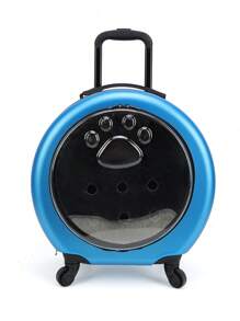 1pc Clear Pet Carrier Bag For Dog For Outdoor - Blue - View 5