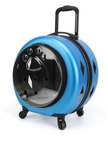 1pc Clear Pet Carrier Bag For Dog For Outdoor - Blue - View 6