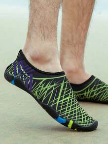 Giày đi nước ngoài trời cỡ lớn chất liệu lưới thoáng khí cho nam, khô nhanh và chống trượt cho các hoạt động đi biển, bơi lội, câu cá và truy tìm trên sông, có đế cao su chống trượt để đi bộ trên sông và lặn với ống thở, và các bữa tiệc trên bãi biển - màu xanh lá - Xem 3