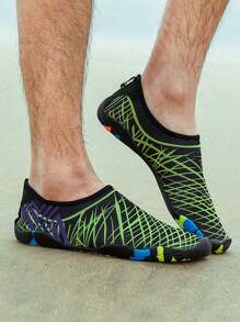 Giày đi nước ngoài trời cỡ lớn chất liệu lưới thoáng khí cho nam, khô nhanh và chống trượt cho các hoạt động đi biển, bơi lội, câu cá và truy tìm trên sông, có đế cao su chống trượt để đi bộ trên sông và lặn với ống thở, và các bữa tiệc trên bãi biển - màu xanh lá - Xem 4