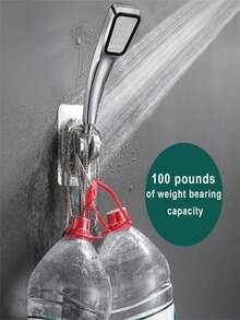 1pc PVC Shower Stand, Modernist Punch-free Adjustable Bath Hardware Set For Bathroom - White - View 3