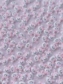 10pcs Resin Material Wish Rabbit Decor, For Nail Art Decoration - Multicolor - View 2