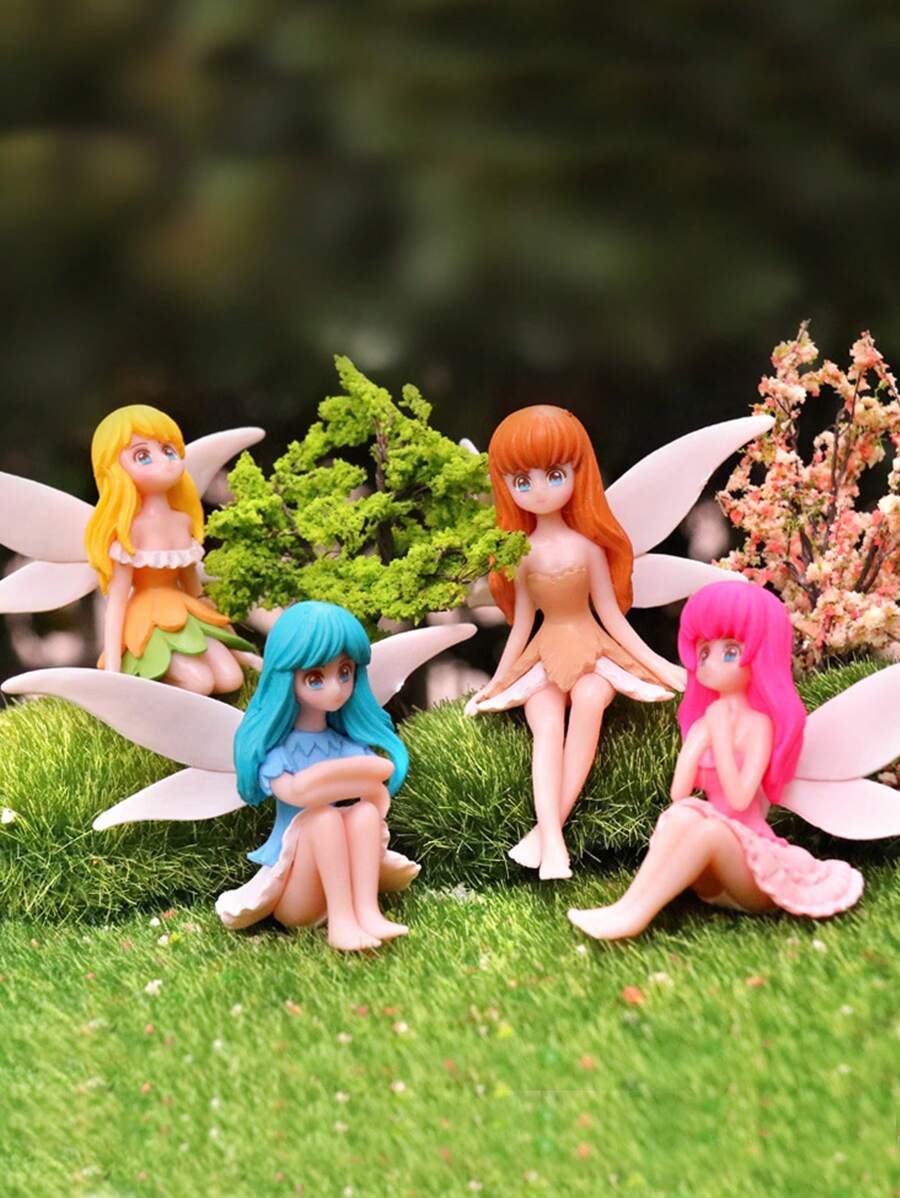 1pc Random Flower Fairy Design Ornament For Aquarium For Decoration - Multicolor - View 1