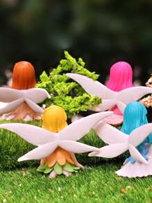 1pc Random Flower Fairy Design Ornament For Aquarium For Decoration - Multicolor - View 3