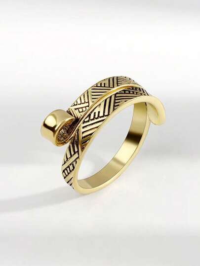 1pc Alloy Crochet Ring