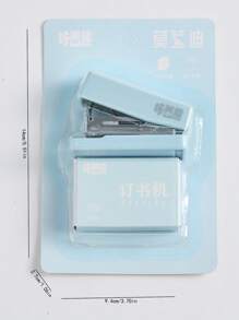 1set/2pcs Mini Portable Stapler No.12 - Royal Blue - View 3