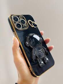 Vỏ điện thoại trang trí phi hành gia có chân đế - màu đen - Xem 2