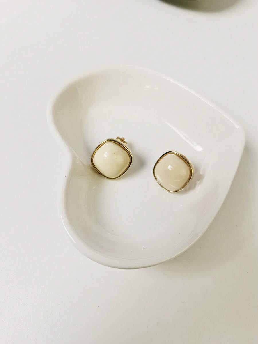 幾何裝飾夾式耳環 - 彩色 - 查看 1