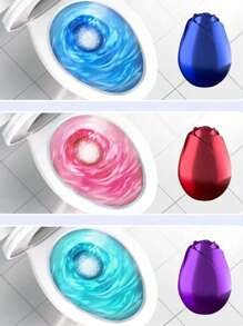 1入組玫瑰形廁所清潔劑，適用於廁所/浴室/蹲便器