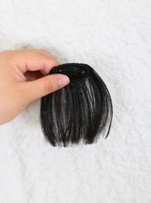 Short Straight Synthetic Hair Bangs - Black - View 7