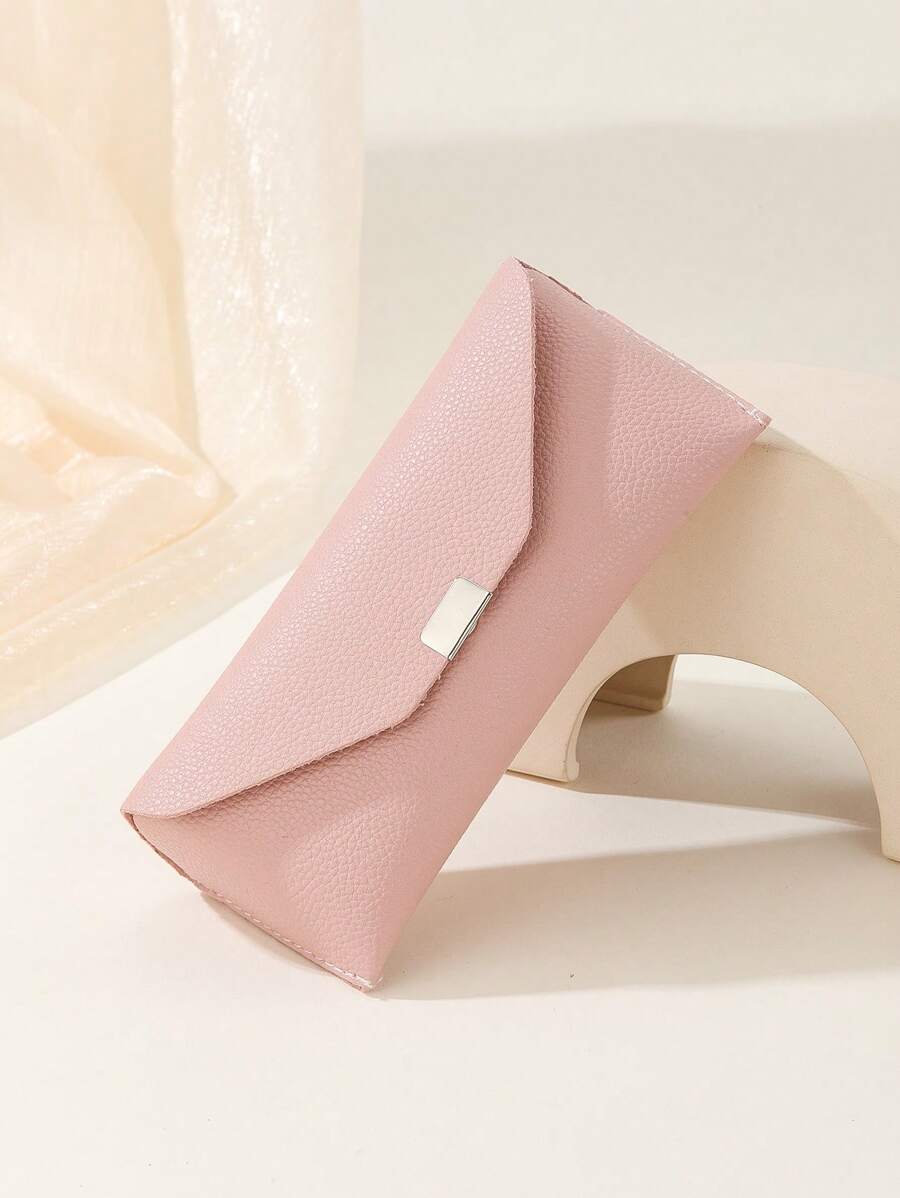 1 cái túi đeo kính thông thường dập nổi cho nữ vải không có kính - Hồng - Xem 1