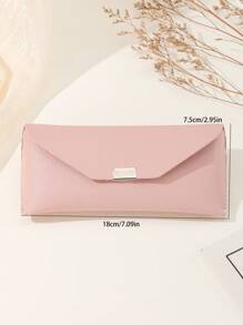 1 cái túi đeo kính thông thường dập nổi cho nữ vải không có kính - Hồng - Xem 4