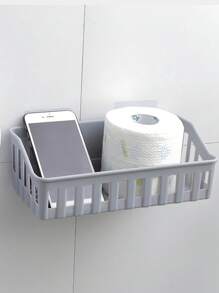 1 Đồng Màu Giá Đựng Đồ, Màu Xám Nhựa Treo Tường Phòng Tắm Giấy Giá Đựng Đồ - Xám - Xem 1