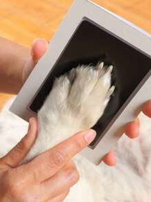 1pc Pet Paw Print Ink Pad For Dog And Cat For Memory - White - View 4