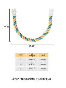 1pc Braided Parrot Stand Rack For Bird For Play - Multicolor - View 2