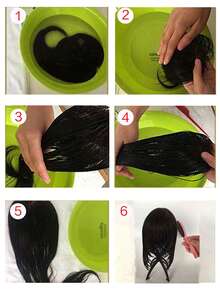 Long Body Wave Ponytail Synthetic Hair Extension - Black - View 4