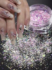 1 hộp Nail Art Sequin - Hồng - Xem 1