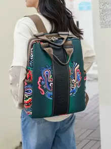 1pc Women's Fashionable Color-blocked Personalized Shoulder Bag With Large Capacity, Suitable For Daily Use, Schooling, Short Trips, Gift Option