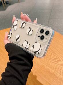 熊貓印花透明手機殼