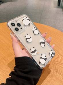 熊貓印花透明手機殼