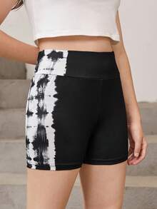 Cô gái tuổi teen Nhuộm buộc Quần short đi xe - màu đen - Xem 3