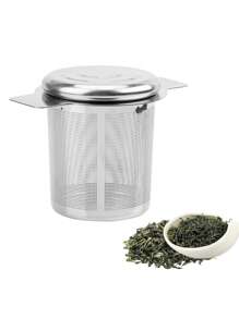 Stainless Steel Lid Tea And Coffee Filters Tea Infusers Basket Fine Mesh Tea Strainer Reusable - Silver - View 3