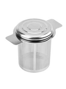 Stainless Steel Lid Tea And Coffee Filters Tea Infusers Basket Fine Mesh Tea Strainer Reusable - Silver - View 4