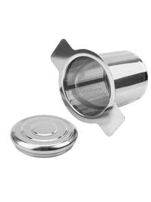 Stainless Steel Lid Tea And Coffee Filters Tea Infusers Basket Fine Mesh Tea Strainer Reusable - Silver - View 5