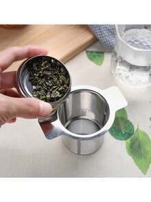 Stainless Steel Lid Tea And Coffee Filters Tea Infusers Basket Fine Mesh Tea Strainer Reusable - Silver - View 11