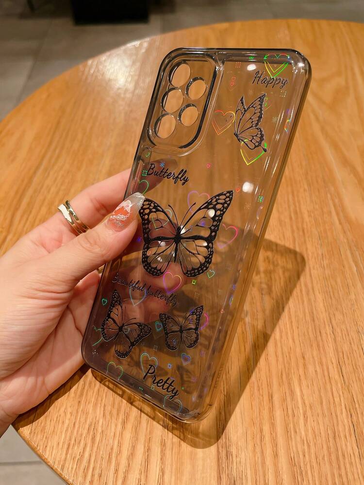 Tpu Transparent Black Colorful Painting Laser-Cut Protective Space-Themed Phone Case,International Version, Not The Domestic Version