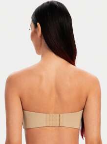 Women's Unlined Bandeau Underwire Minimizer Strapless Bra, Lingerie - Apricot - View 2