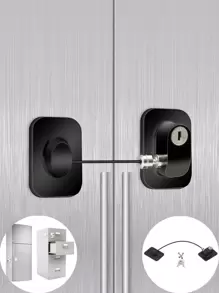 1 pieza Cerradura de plástico, protección de cerradura para bebé modernista para el hogar - Negro - Ver 1