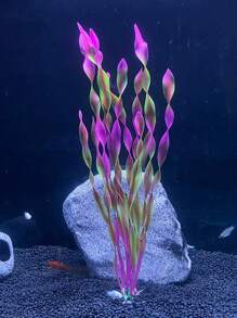 10入組隨機人工水草設計裝飾物適用於水族館適用於裝飾用品 - 彩色 - 查看 4