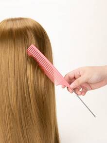 2 piezas cola de rata cortes de cabello Peine Set - Rosa - Ver 2