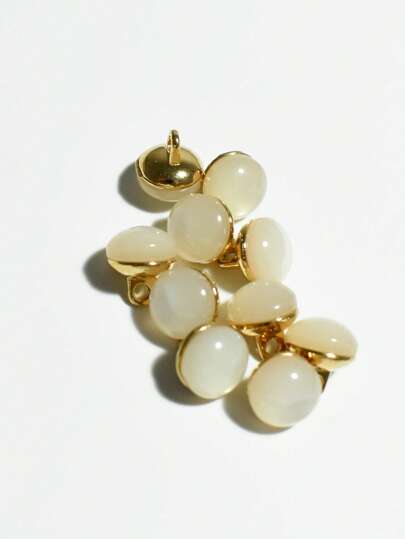 10入組10毫米ABS鈕扣現代圓形手工縫紉和縫紉工藝用品