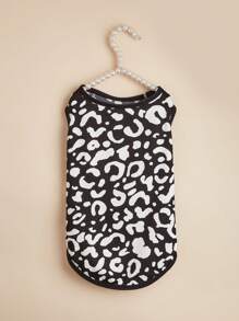 1PC Da Báo Pet Tank Cho Chó Và Mèo Cho Mùa Hè - Đen và trắng - Xem 3