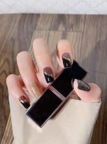 1sheet Glitter Nail Art Sticker & 1pc Nail File - Multicolor - View 1