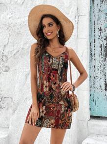 EMERY ROSE Floral Print Cami Dress - Multicolor - View 5