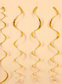 6pcs/set PVC Garland, Modernist Spiral Design Noise Maker For Party - Gold - View 3