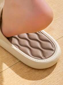 學院拖鞋適用於女士字母圖案單帶拖鞋