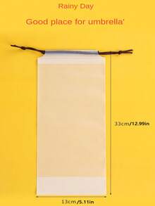 2pcs Lightweight Storage Umbrella Bag, Drawstring Foldable Organizer, Simple Versatile Pouch - White - View 5
