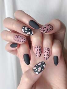 1sheet Leopard Print Nail Art Sticker & 1pc Nail File - Multicolor - View 1