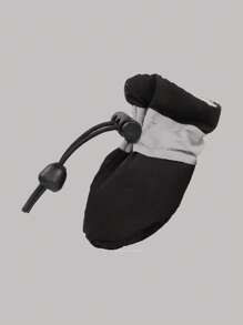 4 piezas Botas de dos tonos de mascota para gato con perro para día lluvioso