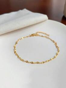 Vòng chân chuỗi tối giản - Vàng - Xem 2