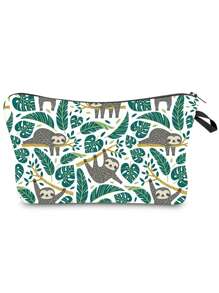 女式化妝包洗漱用品收納袋行李插入旅行化妝包化妝包 - 綠色 - 查看 2