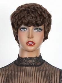 Tóc Giả Xoăn Ngắn Có Bangs - S3 - Xem 1