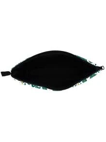 女式化妝包洗漱用品收納袋行李插入旅行化妝包化妝包 - 綠色 - 查看 3