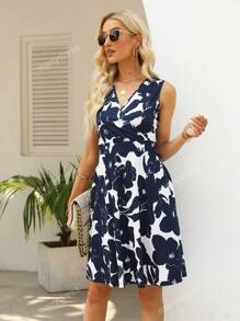 Boho Bloemen Volledig geprint Jurk Zak Wrap