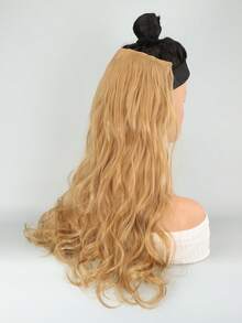 夾片長款小波浪合成纖維接髮 - 芥末黃 - 查看 3